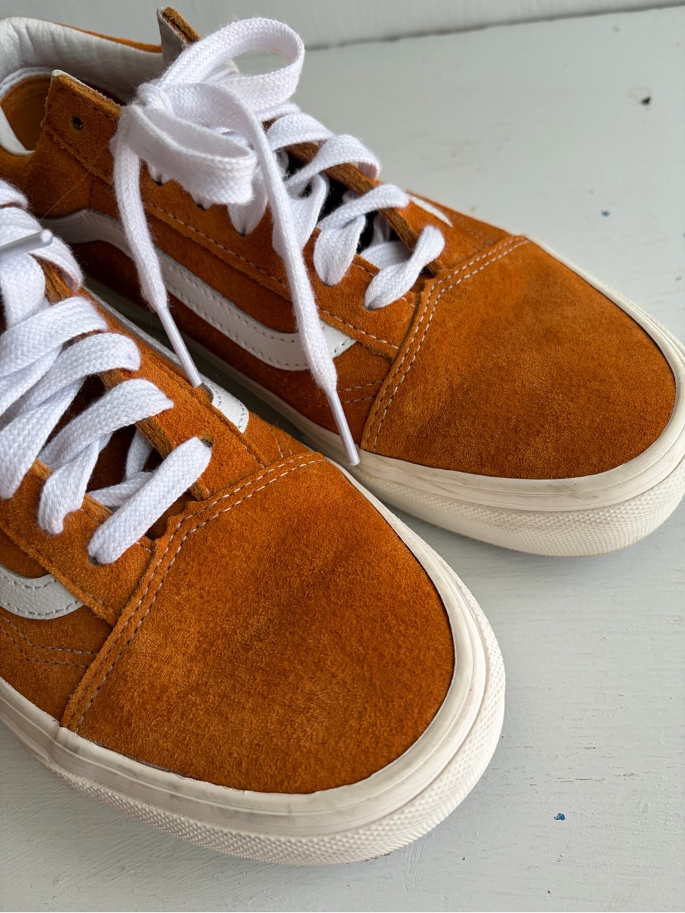 Vans Old Skool Suede & Canvas Sneakers – Orange – Men’s 7 / Women’s 8.5 - Picture 8 of 12
